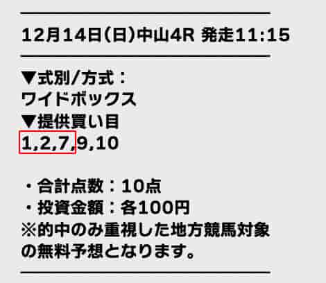 テッパン買い目